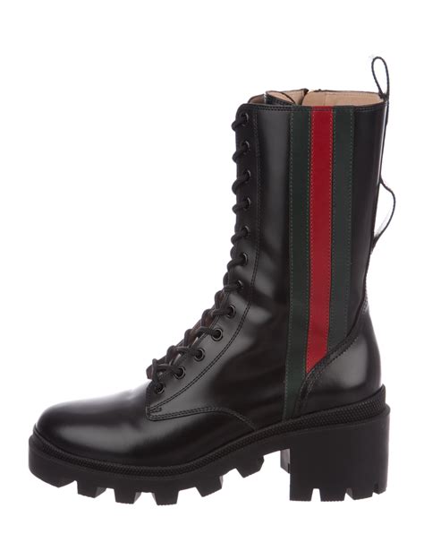 gucci combat shoes|high heel Gucci boots.